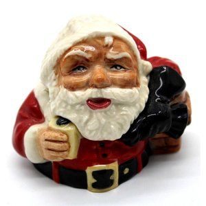 Vintage 2002 Kevin Francis Face Pot Santa Have You Been Good Or Bad Trinket Box